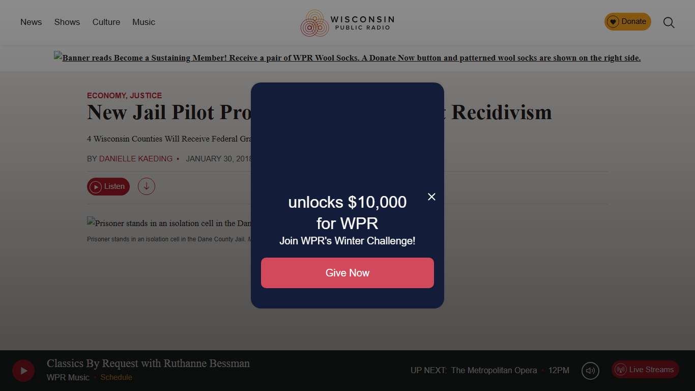 New Jail Pilot Projects Seek To Prevent Recidivism - WPR